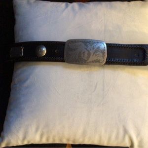 Concho belt vintage boho leather Calvin Klein